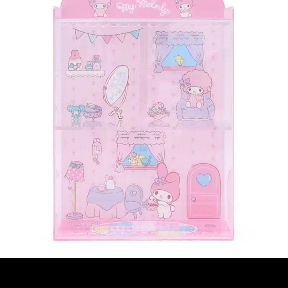NIB Sanrio My Melody Acrylic Dustproof Shelf